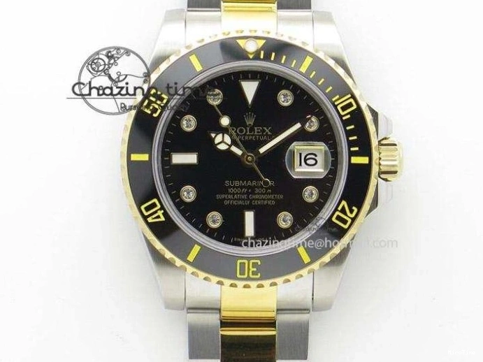 MiroTime 0512 TopPick Daytona YG BP Maker Black Dial Gold Subdial Sticks Markers On Rubber Strap A7750@ 4013